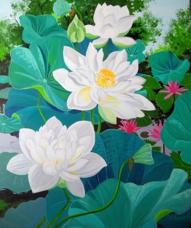 Multipetaled White Lotus